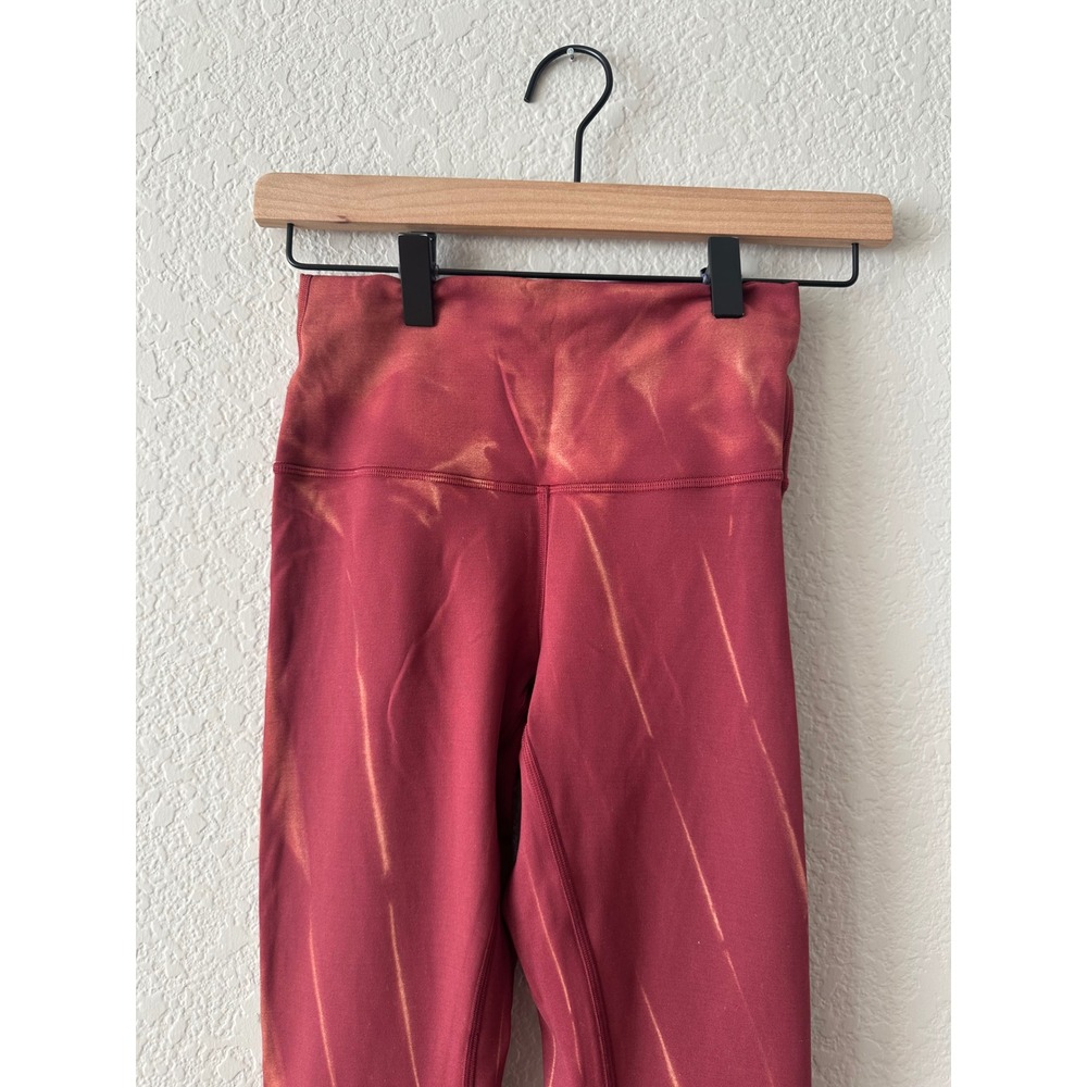 Lululemon Wunder Train Leggings High Rise Red Copper Diamond Dye Size 4 Yoga Gym - Picture 2 of 4